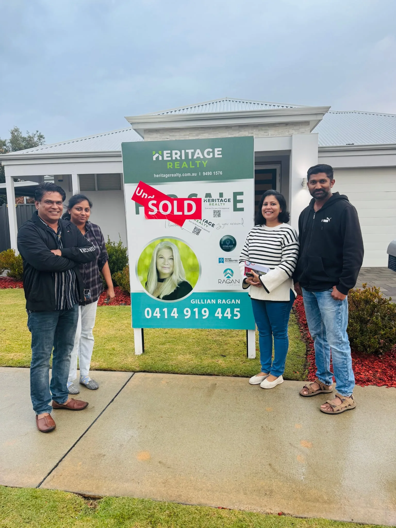 Happy family after selling in Southern River